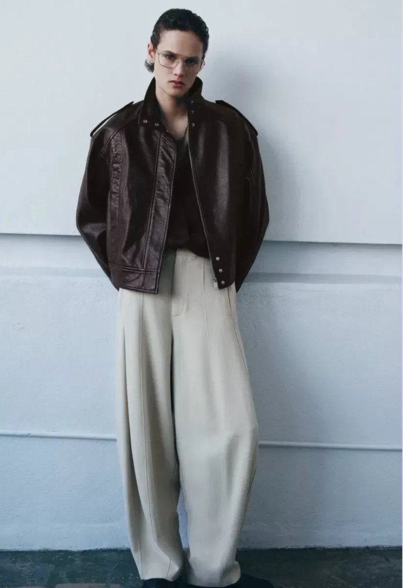 Шкіряна куртка Zara — фото 2