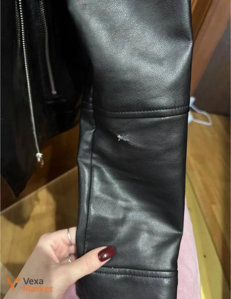 Шкіряна куртка ZARA — фото 3
