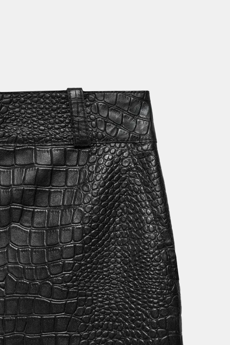 Шкіряна спідниця zara зі шкіри coco — фото 7