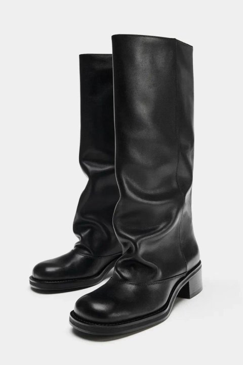 Шкіряні чоботи Zara розмір 41