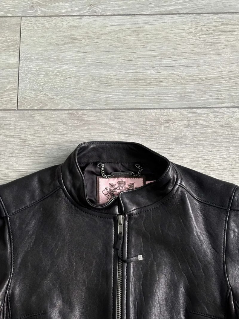 Шкіряні Жіноча Куртка Джусі Кутюр Juicy Couture Leather Black Size S С Розмір Женская Кожаная Курточка Косуха Кожанка Оригінал — фото 3