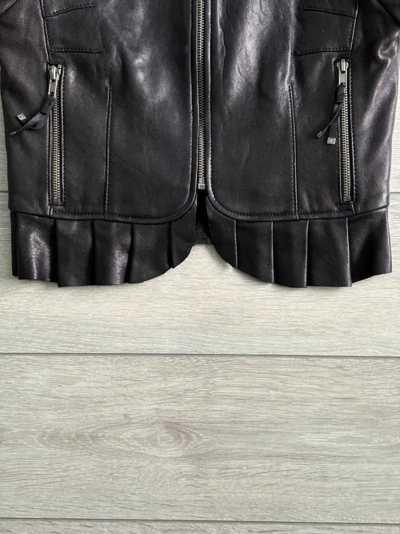 Шкіряні Жіноча Куртка Джусі Кутюр Juicy Couture Leather Black Size S С Розмір Женская Кожаная Курточка Косуха Кожанка Оригінал — фото 4