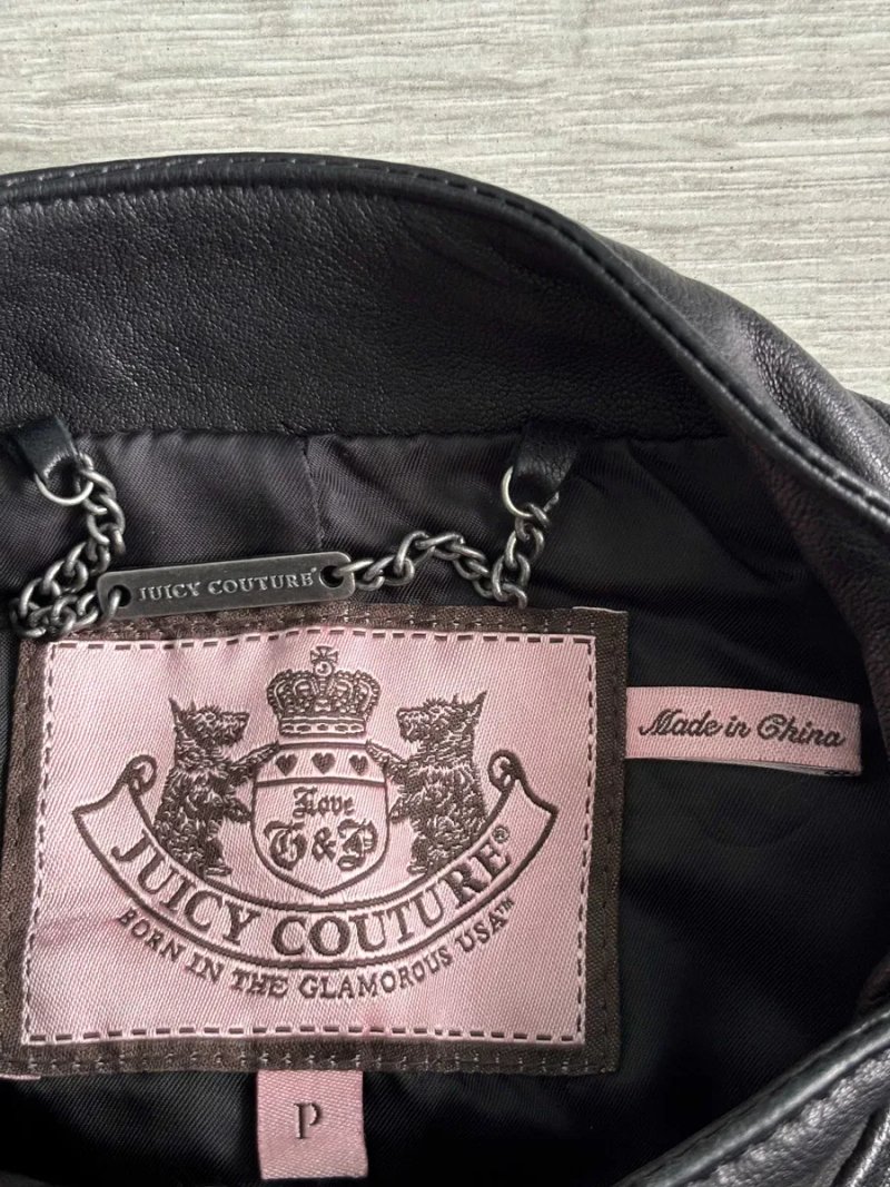 Шкіряні Жіноча Куртка Джусі Кутюр Juicy Couture Leather Black Size S С Розмір Женская Кожаная Курточка Косуха Кожанка Оригінал — фото 5