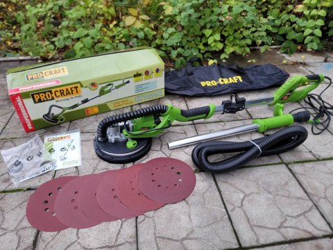 Шлифмашина для стен Жираф ProCraft EX1050 Подсветка Гарантия +Наждачки