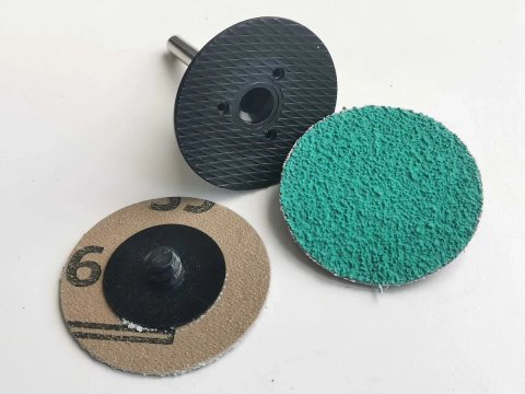 Шліфувальні круги Klingspor QRC 910 (50 мм, P40) + Опорний диск QRC 555 [Комплект] швидкознімні