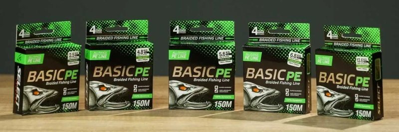 Шнур рыболовный Select Basic PE 100м, 150м/ Select Sprint PE — фото 6