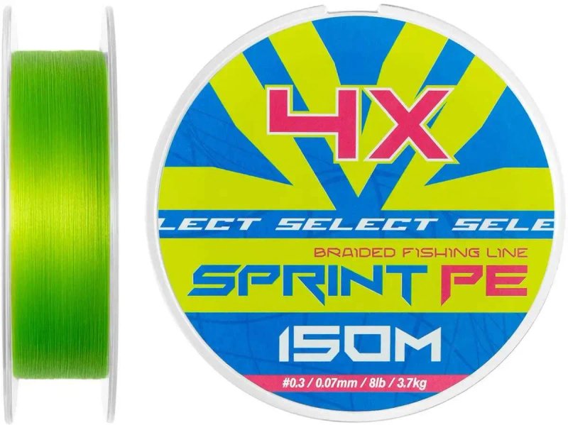 Шнур рыболовный Select Basic PE 100м, 150м/ Select Sprint PE — фото 7