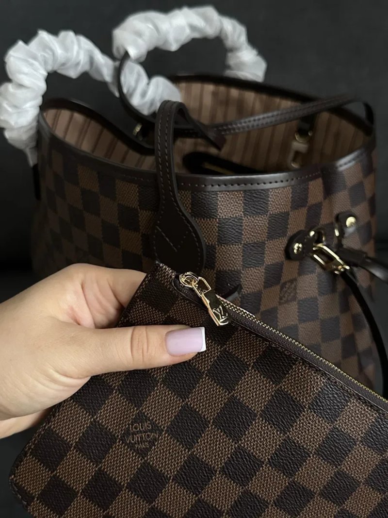 Шопер louis vuitton neverfull , сумка , гаманець , lv , луі вітон шкіра — фото 4