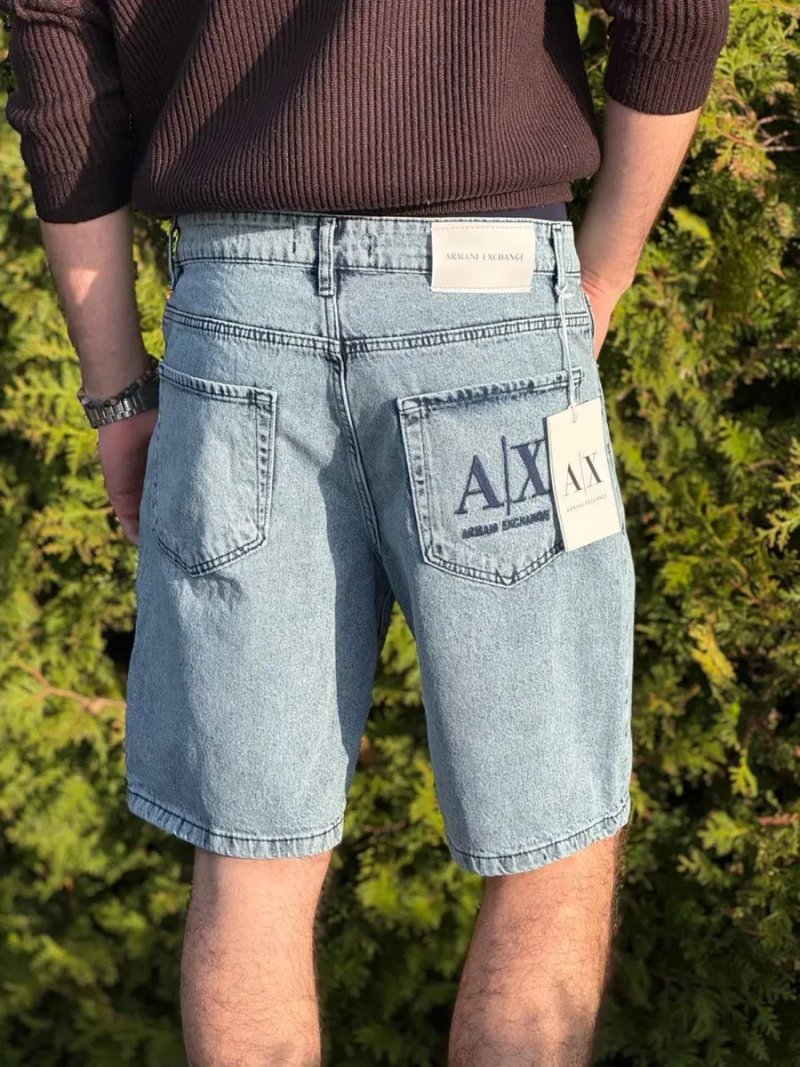 Шорти Armani Exchange джинсові чоловічі джинси Армані чорні | шорты Армани Ексчендж мужские джинсы Армани шорты джинсовые синие шорти чоловічі Армані — фото 4