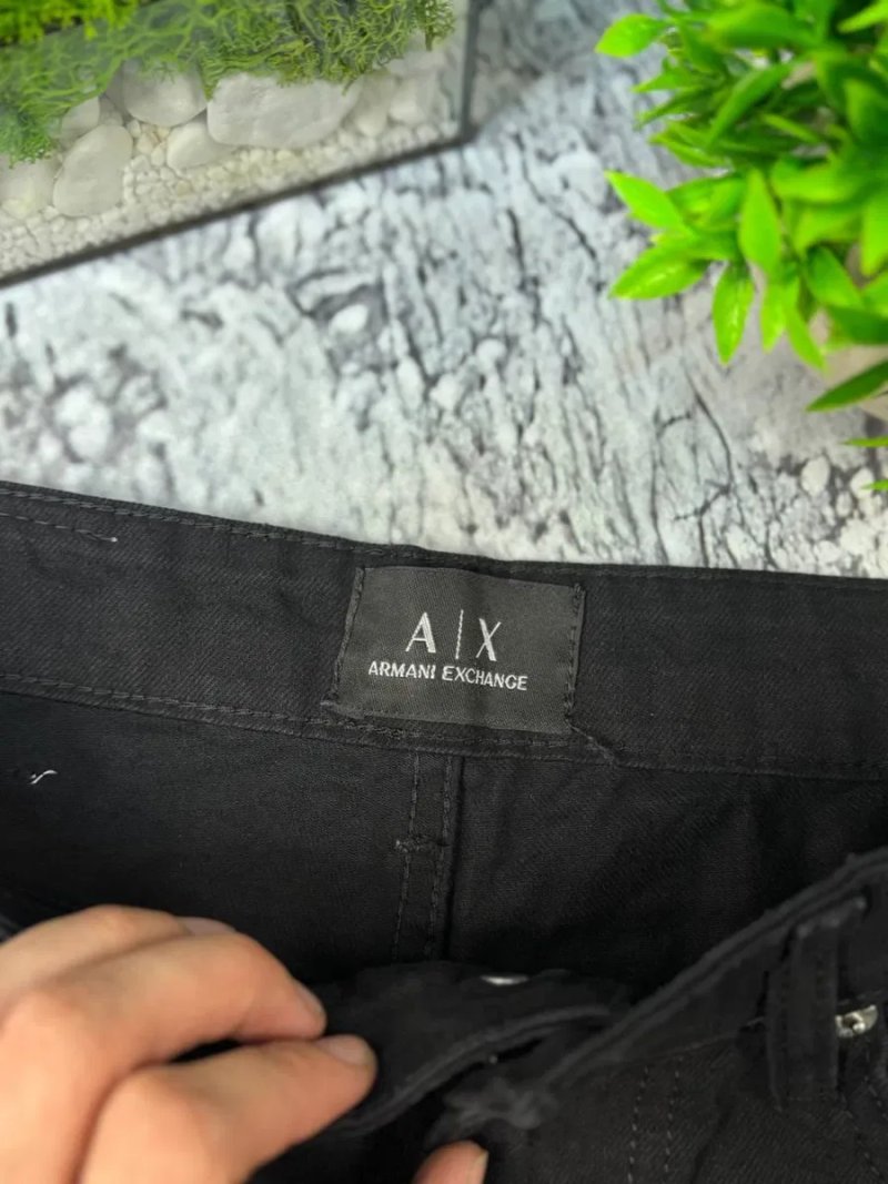 Шорти Armani Exchange джинсові чоловічі джинси Армані чорні | шорты Армани Ексчендж мужские джинсы Армани шорты джинсовые синие шорти чоловічі Армані — фото 8