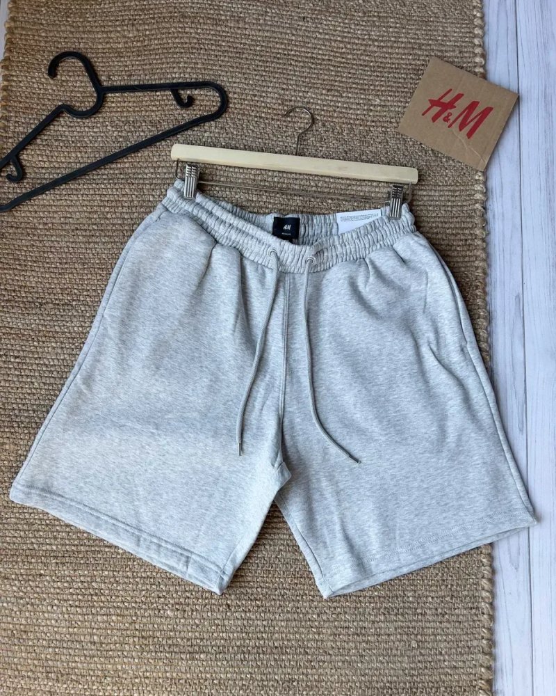 Шорти у чорному та сірому кольорі Regular Fit H&M Premium - Знижка — фото 2