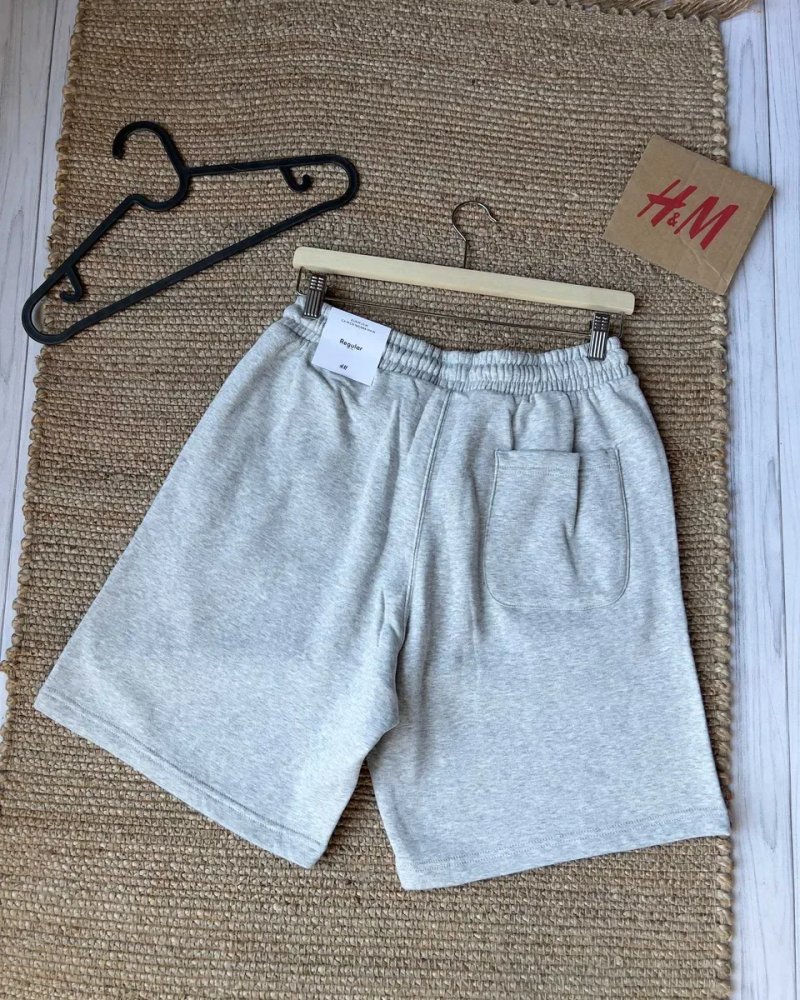 Шорти у чорному та сірому кольорі Regular Fit H&M Premium - Знижка — фото 4