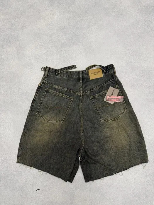 шорты Balenciaga Washed Green shorts M L — фото 5