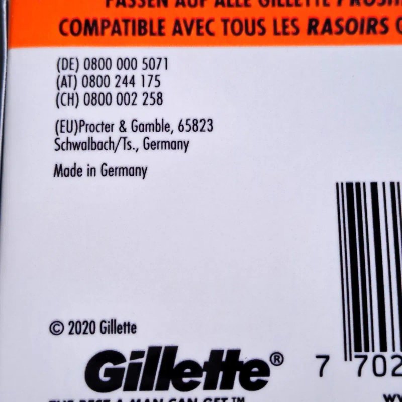 4 шт Змінні касети Gillette Fusion ProGlide (вир. Німеччина), картриджі леза - 100% оригінал — фото 3