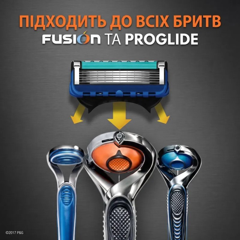4 шт Змінні касети Gillette Fusion ProGlide (вир. Німеччина), картриджі леза - 100% оригінал — фото 6