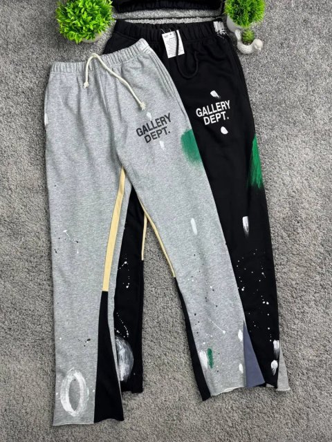 Штани Gallery Dept Flared чоловічі чорні спортивні джинси Галери Депт сірі широкі Флаерд | Штаны Галери Депт черные мужские Флаерд штаны Gallery Dept