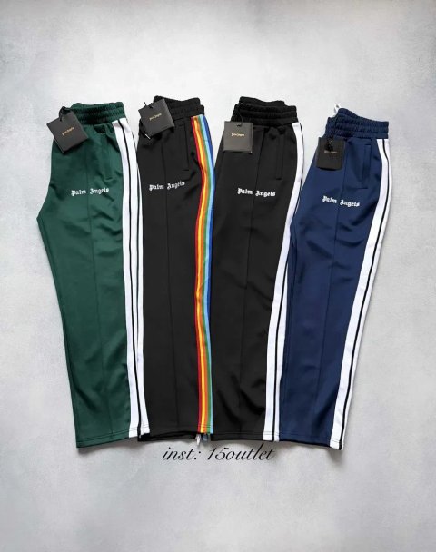 Штани Palm Angels Track Pants Спортивные штаны Брюки Палм Енжелс Чорні, Ямайка, Сині, Зелені