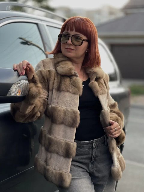 Шуба з соболя та норки куртка ACTIVE C-M