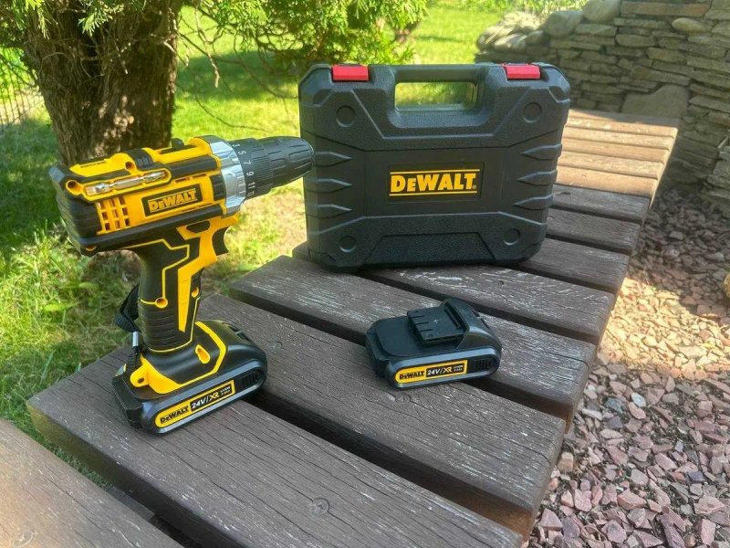 Шуруповерт аккумуляторный DeWalt 24в девольт Шурупокруп +2 акумм +кейс — фото 3