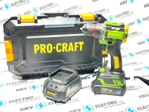 Шуруповерт бесщеточный Procraft PA18LiPro (1 акб)  Кейс Супер ТОП