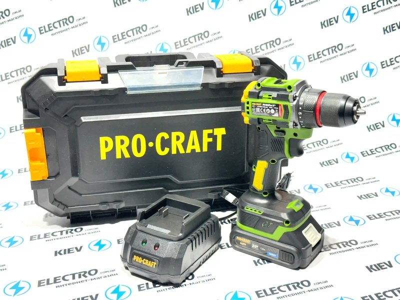 Шуруповерт бесщеточный Procraft PA18LiPro (1 акб)  Кейс Супер ТОП — фото 2