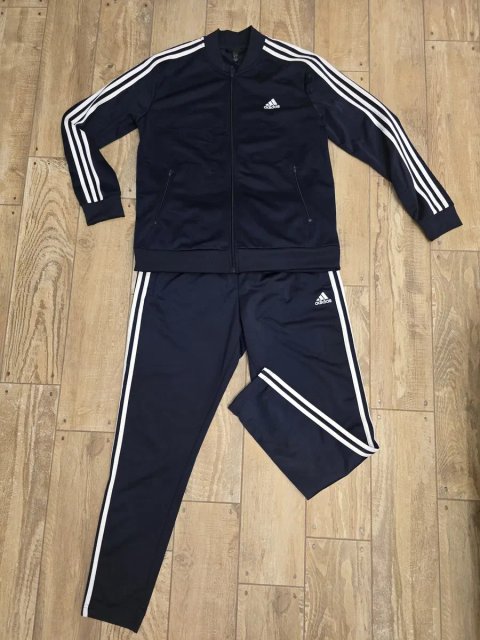 Синій жіночий спортивний костюм Adidas Essentials 3-Stripes розмір L