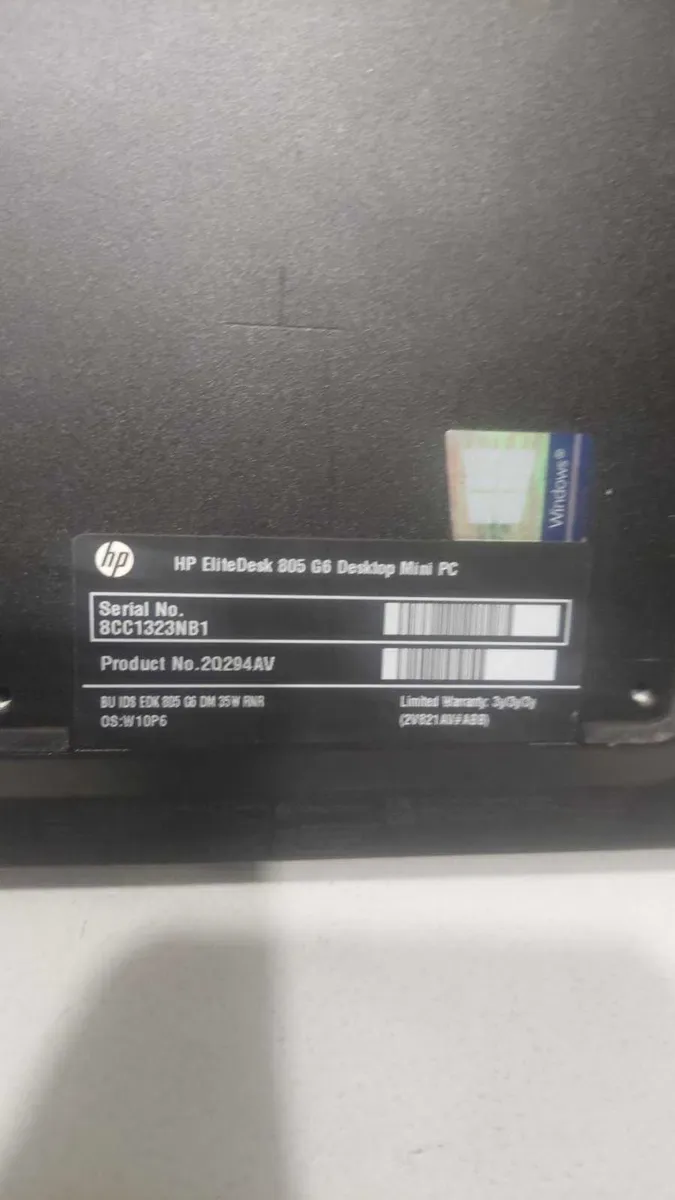 Системні блоки ПК HP EliteDesk 805 G6 Mini sAM4 Ryzen 5 PRO 4650GE/8Gb/256SSD nwme — фото 4