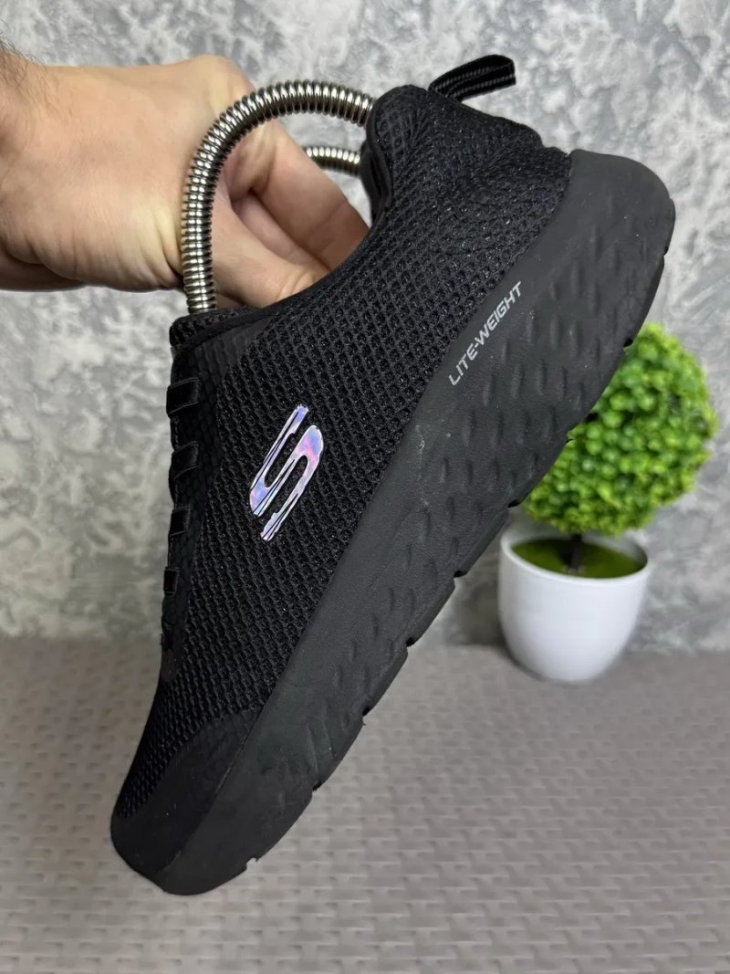 Skechers Lite-weight кроссовки 37 размер спортивные черные — фото 8