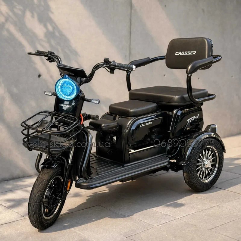 скутер Электротрайк Crosser TR-1 1500W 72V 24Ah (TR-1  LFP 1500W 76.8V 30Ah)Новые 2026 — фото 5