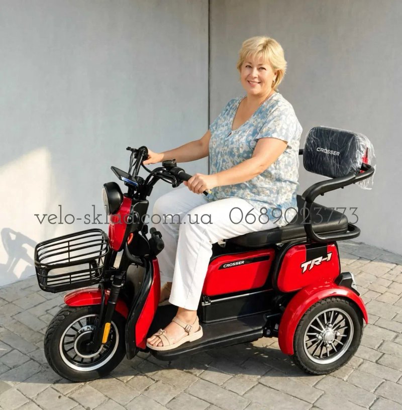 скутер Электротрайк Crosser TR-1 1500W 72V 24Ah (TR-1  LFP 1500W 76.8V 30Ah)Новые 2026 — фото 8