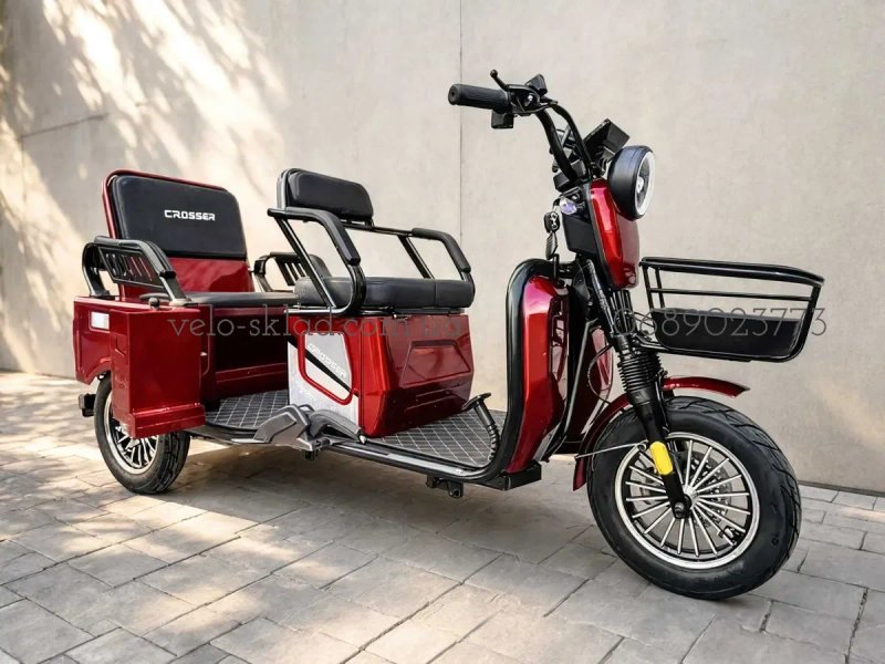 скутер єлектро Трицикл Crosser TR-5  1500w 72v 24ah графен(*есть также 1500w 72v 32 ah LFP) — фото 2