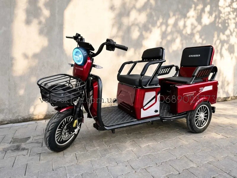 скутер єлектро Трицикл Crosser TR-5  1500w 72v 24ah графен(*есть также 1500w 72v 32 ah LFP) — фото 3