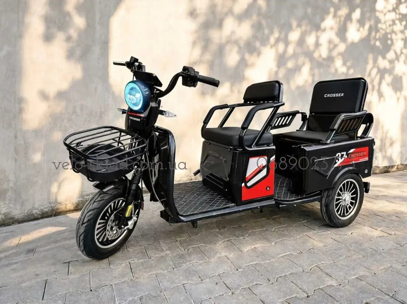 скутер єлектро Трицикл Crosser TR-5  1500w 72v 24ah графен(*есть также 1500w 72v 32 ah LFP) — фото 5