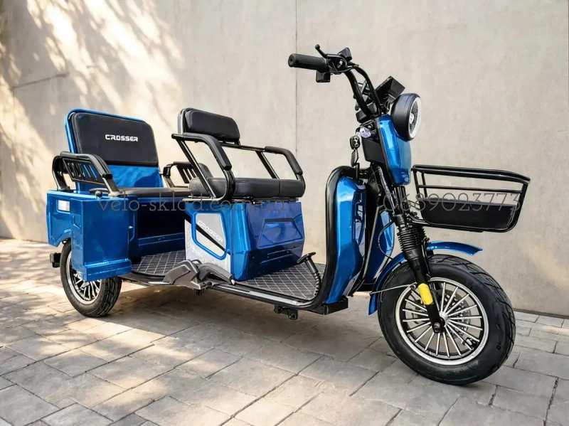 скутер єлектро Трицикл Crosser TR-5  1500w 72v 24ah графен(*есть также 1500w 72v 32 ah LFP) — фото 7