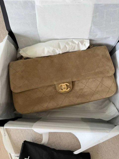 32 см 38 см Сумка Шанель Chanel Maxi 32 см 38 см в світлій замші