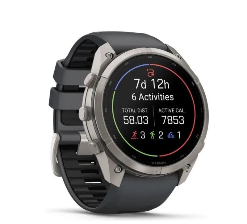Смарт-годинник Garmin Fenix 9 Pro inReach 51mm Titanium with Graphite/Black Silicone Band (010-04337-21) — фото 3