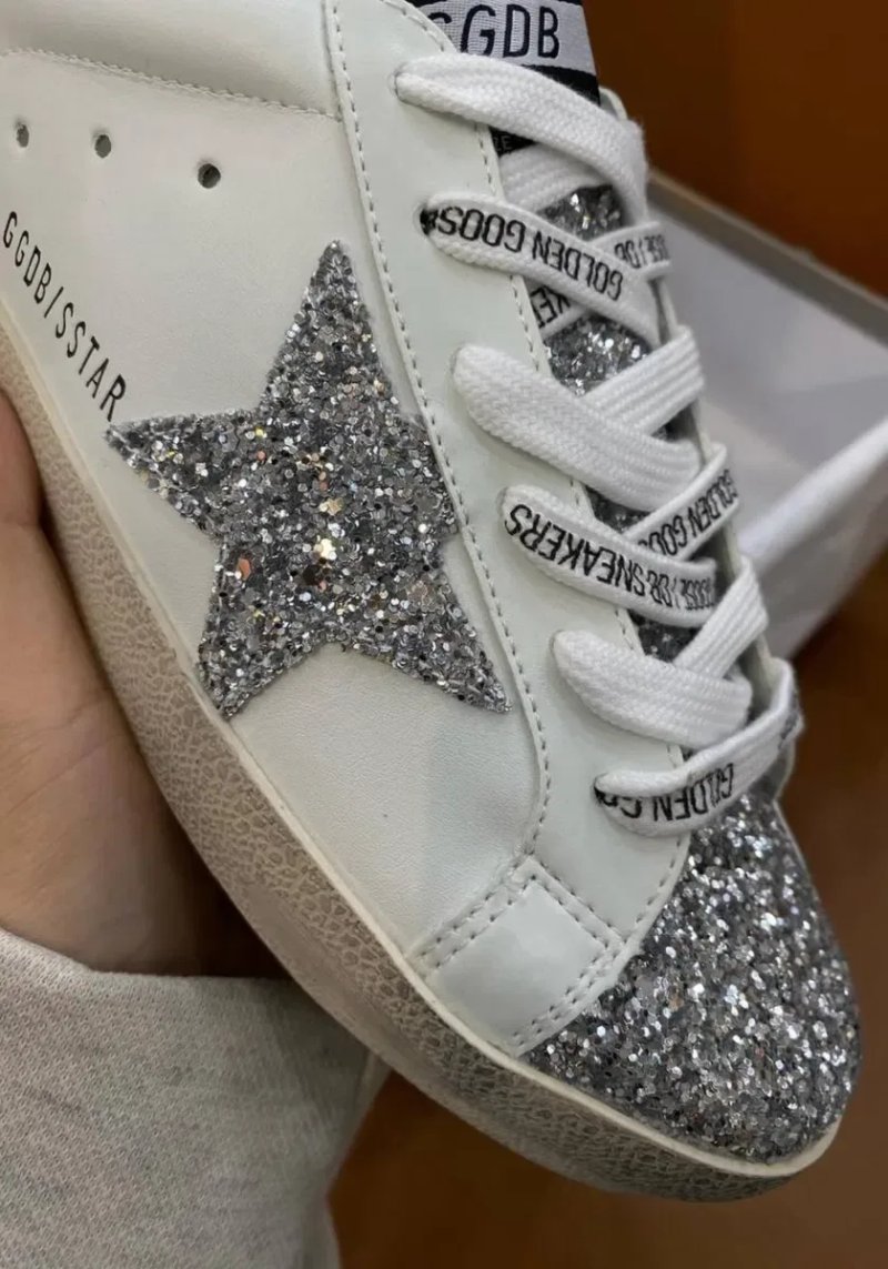 Sneakers Golden Goose Glitter/ Снікерси Голден Гус Білі Глітер/ Star — фото 2