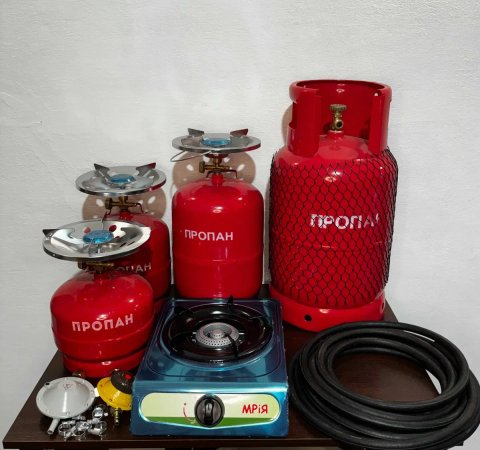 Соберем Комплект Газовая плитка с Балоном + Шланг + Редуктор