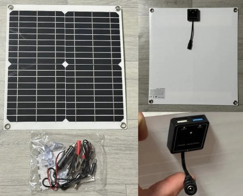 Солнечная панель 20W-80W  с контролером 100A