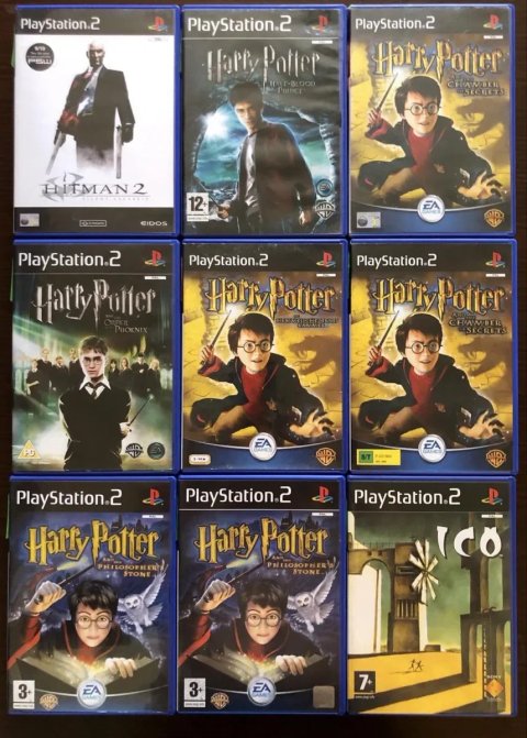 Sony PlayStation 2: Harry Potter, Hitman ICO Jak KillZone MetalSlug Manhunt Mafia  Megaman Mortal Kombat, Metal Gear Solid Maximo Buzz Legacy of Kain