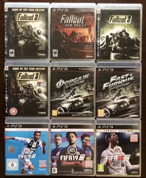 Sony PlayStation 3: Driver Сан-Франциско, Dead Space, Rage Fallout 3, Dragon Age Начало, Wolfenstein FiFA 2019, FarCry Blur Castlevania Rayman Origins