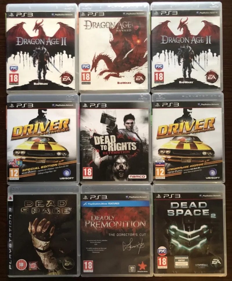 Sony PlayStation 3: Driver Сан-Франциско, Dead Space, Rage Fallout 3, Dragon Age Начало, Wolfenstein FiFA 2019, FarCry Blur Castlevania Rayman Origins — фото 3