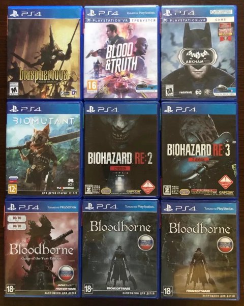 Sony PlayStation 4: Assassins Creed Изгой, Вальгала, Синдикат, Единство, Истоки, Одиссея Baldurs Gate, Blasphemous, Biohazard RE, Bloodborne GOTY