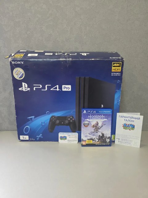Sony Playstation 4 Pro Ps4 Ps CUH7108B 2 Ревізія Магазин 12 Місяців Гарантія HDD 1TB 1024GB + Horizon Zero Dawn Complete Edition