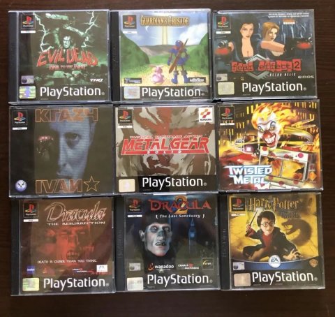Sony PlayStation: Silent Hill, Dino Crisis, Mortal Kombat, Final Fantasy Doom Legacy of Kain, Harry Potter Dracula Diablo Twisted Metal, Tekken MGS
