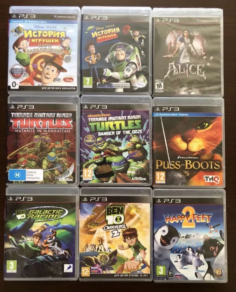 Sony PS3: Buzz Сокровища Нации Tekken Bolt Мадагаскар Кот в Сапогах, История Игрушек, TURTLES Рататуи Kung Fu Panda Артур и Месть Урдалака, Кукловод — фото 3