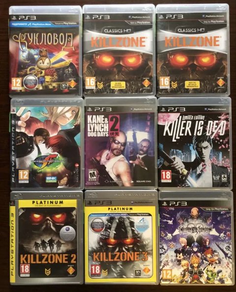 Sony PS3: Killzone Кукловод Killer is Dead, Mafia 2 (російська), Max Payne, Metsl Gear Solid, Little Big Planet, Mortal Kombat The Last of Us LA Noire