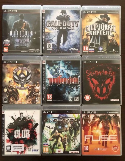 Sony PS3: Splatterhouse Wolfenstein Metal Gear Solid, Mafia, Yakuza Dead Space, Ninja Gaiden, Bayonetta Prototype Saboteur Siren Blood Curse