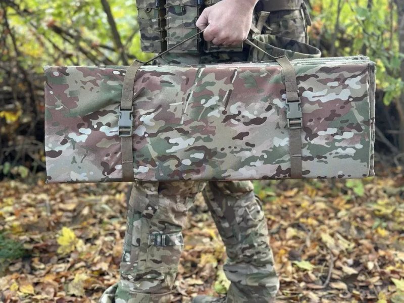 Спальний каремат складний військовий мультикам піксель карімат каримат розкладний гармошка олива чорний койот туристичний матрац — фото 3