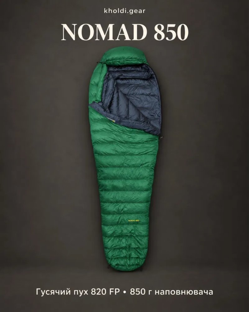 Спальний мішок пуховий зимовий VsimGir Nomad 850 комфорт −10°C — фото 3